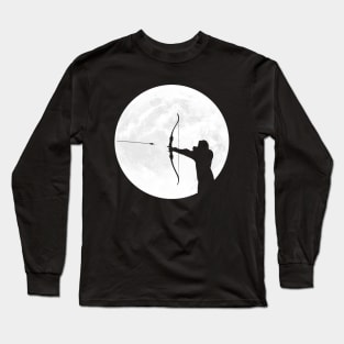 Archer Silhouette in Full Moon Long Sleeve T-Shirt